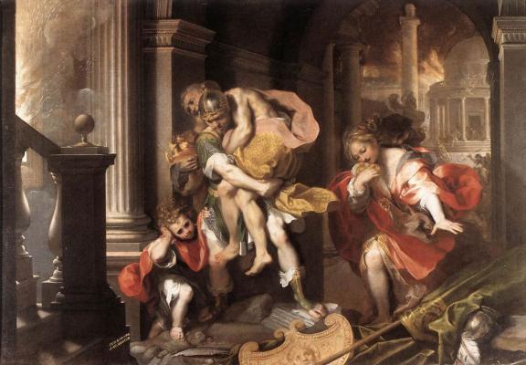 Federico Barocci: Aineiasz menekülése Trójából, 1598.